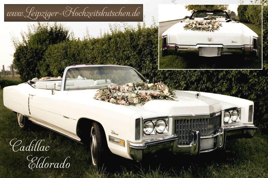 Hochzeitsauto Grimma - Weißes Cadillac Cabrio