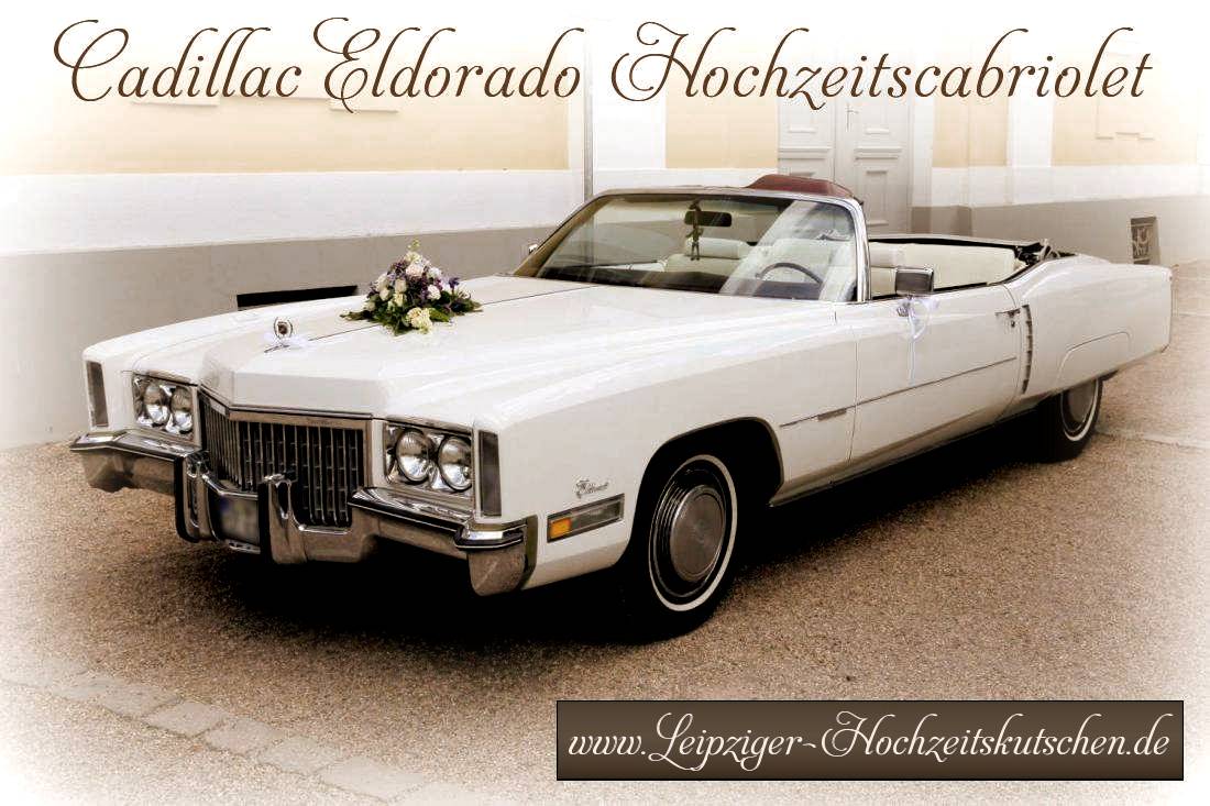 Cadillac Hochzeitsauto mieten zum Heiraten im Standesamt Fürstehof Weißenfels