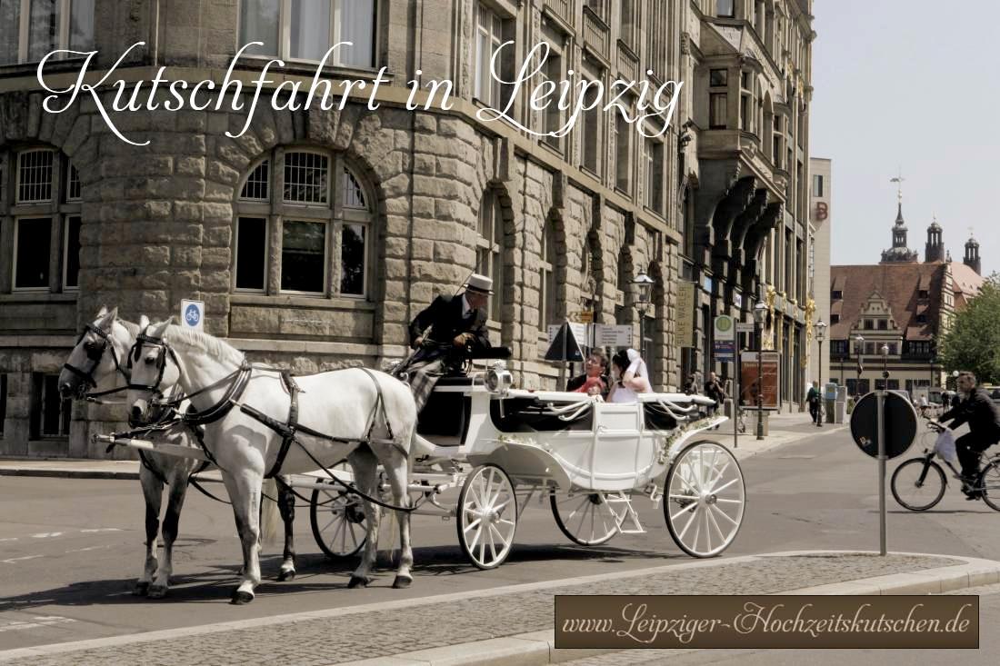 Bild: Landauer Hochzeitskutsche am Leipziger Markt