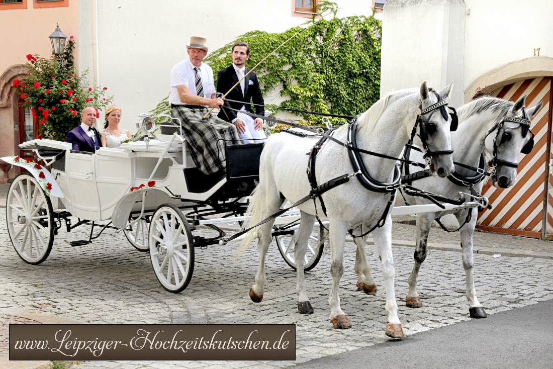 Hochzeitskutsche Dresden - Fahrt zur Moritzburg