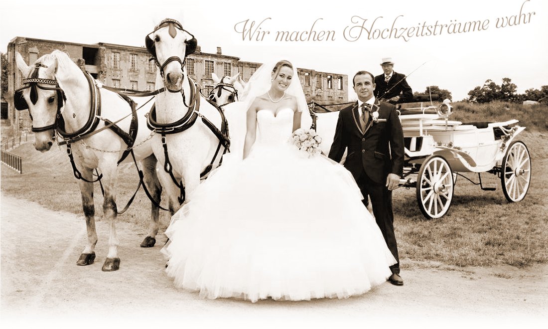 Hochzeitskutsche in Bitterfeld-Wolfen bei Leipzig mieten